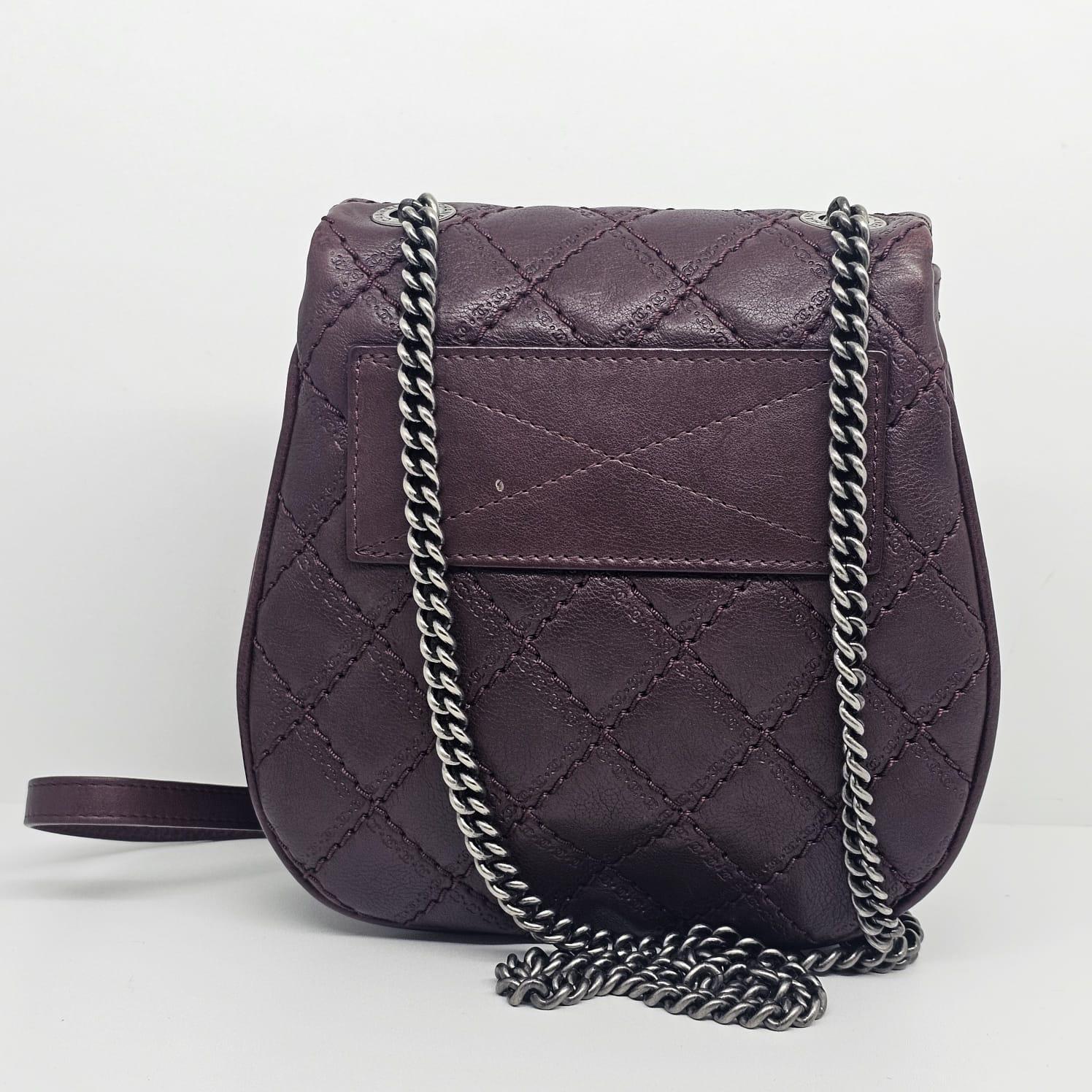 Chanel Pre-Fall 2013 Paris-Edinburgh Mini Burgundy Coco Sporran Crossbody Bag For Sale 4
