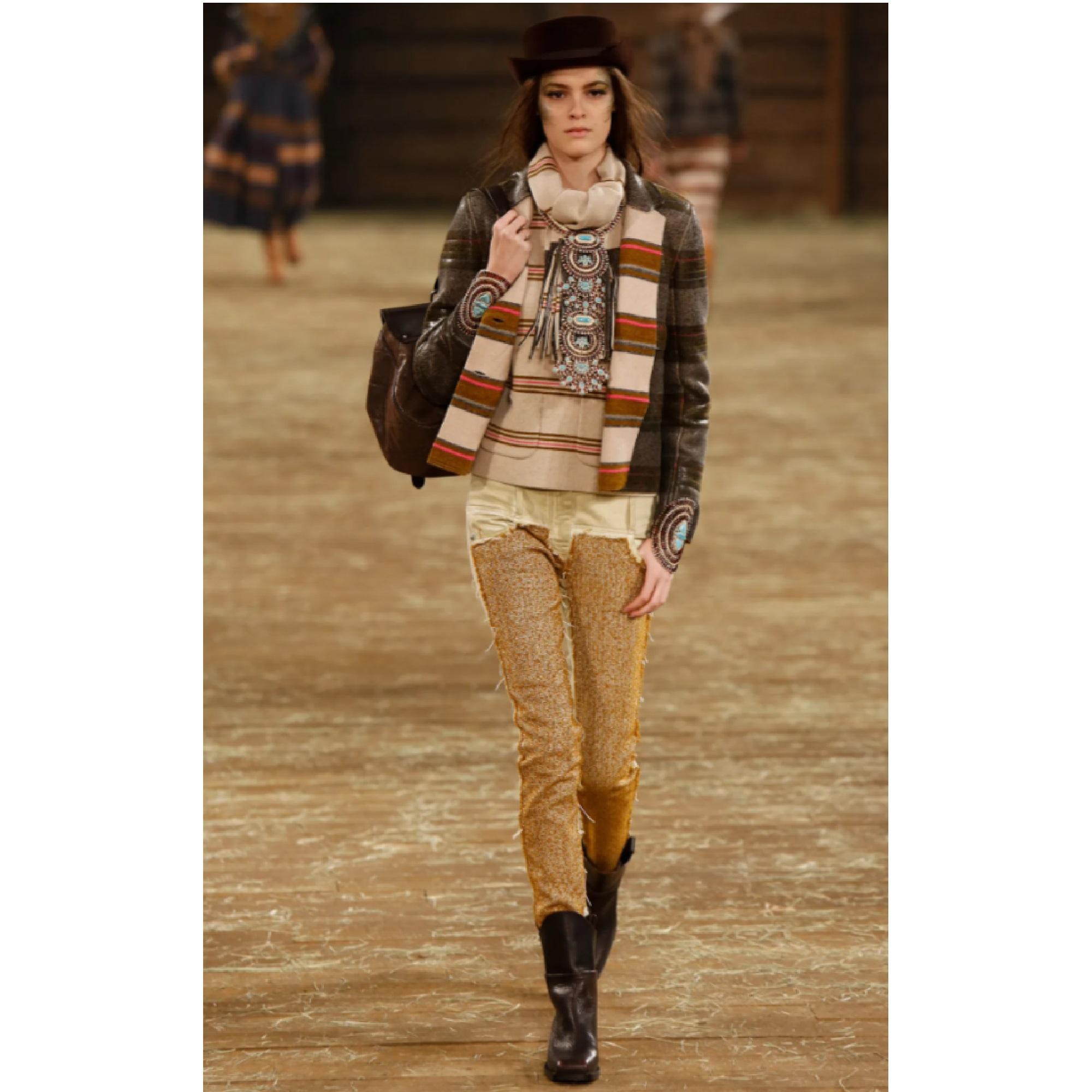 Chanel Pre Fall 2014 Veste FR38 Dallas Coated Wool Jacket UK10 US8 1
