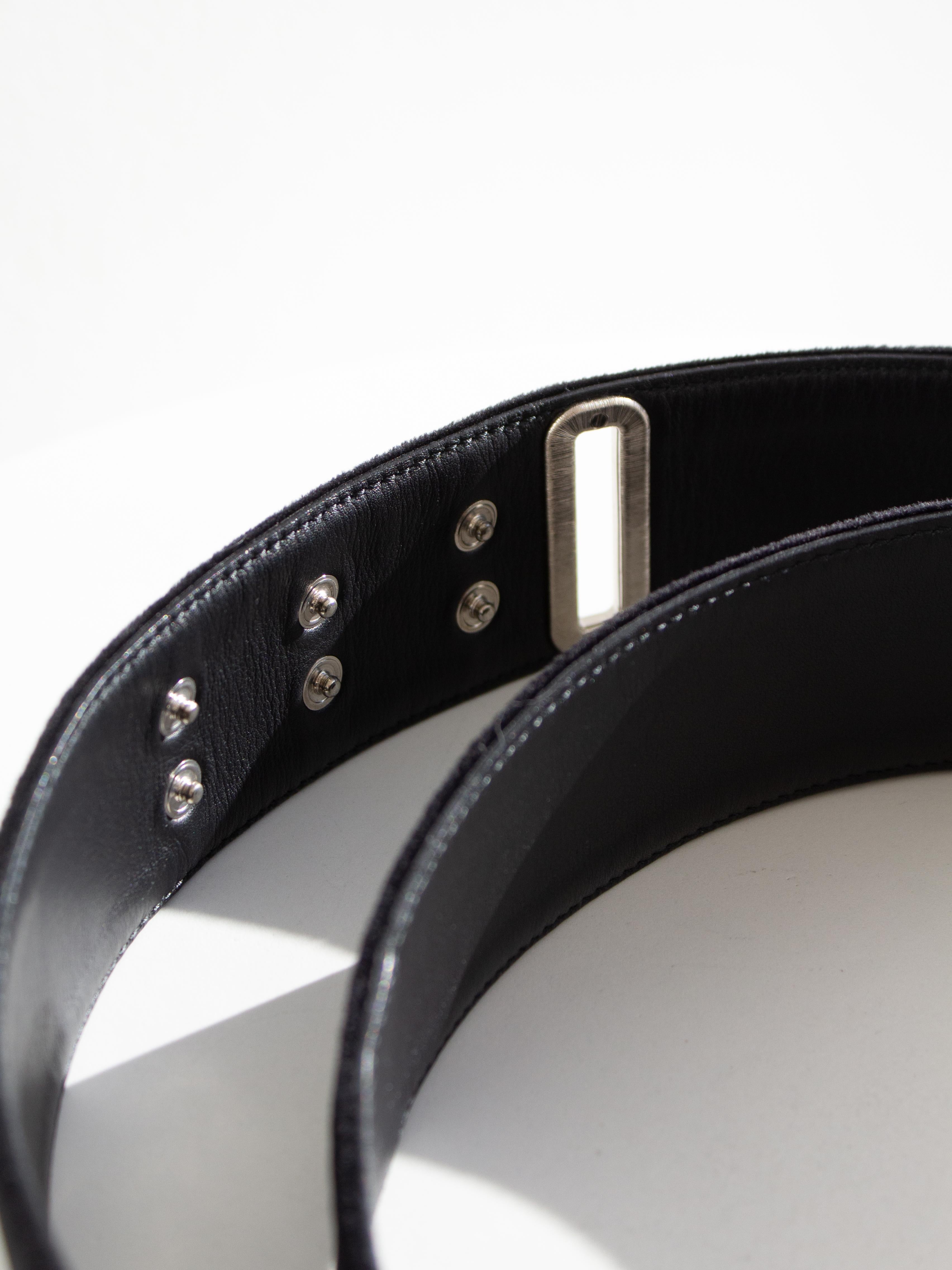 Chanel Pre-Fall 2015 Salzburg Black Velvet Crystal Embellished B15A Wide Belt 2