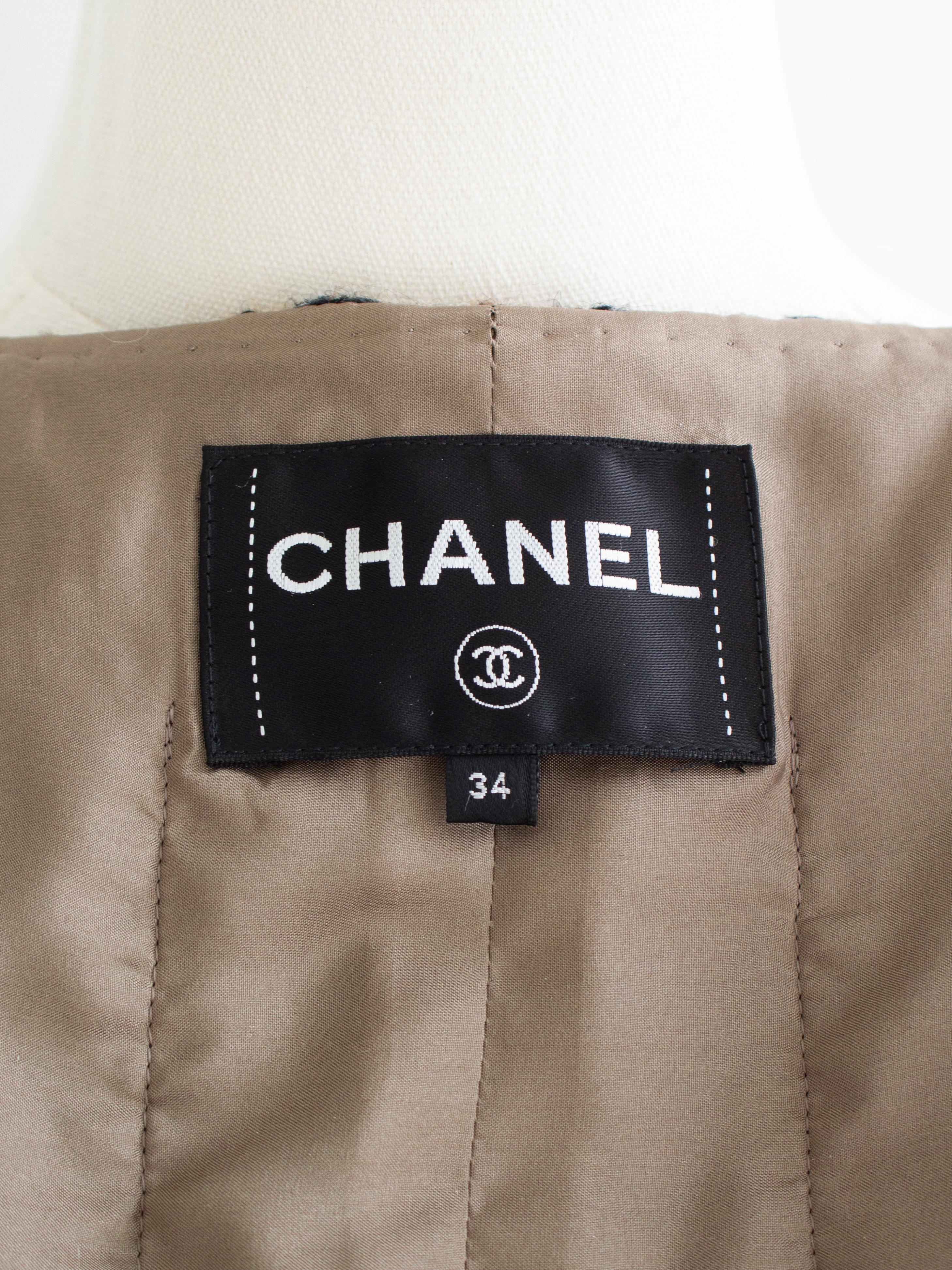 Chanel Pre-Fall 2016 Rome Brown Gold Fantasy Tweed 16A Jacket For Sale 8