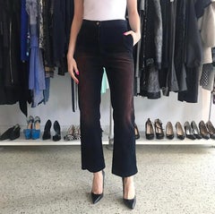 Chanel Pre-Fall 2017 Black and Rust Velvet Ombre Pants - 4
