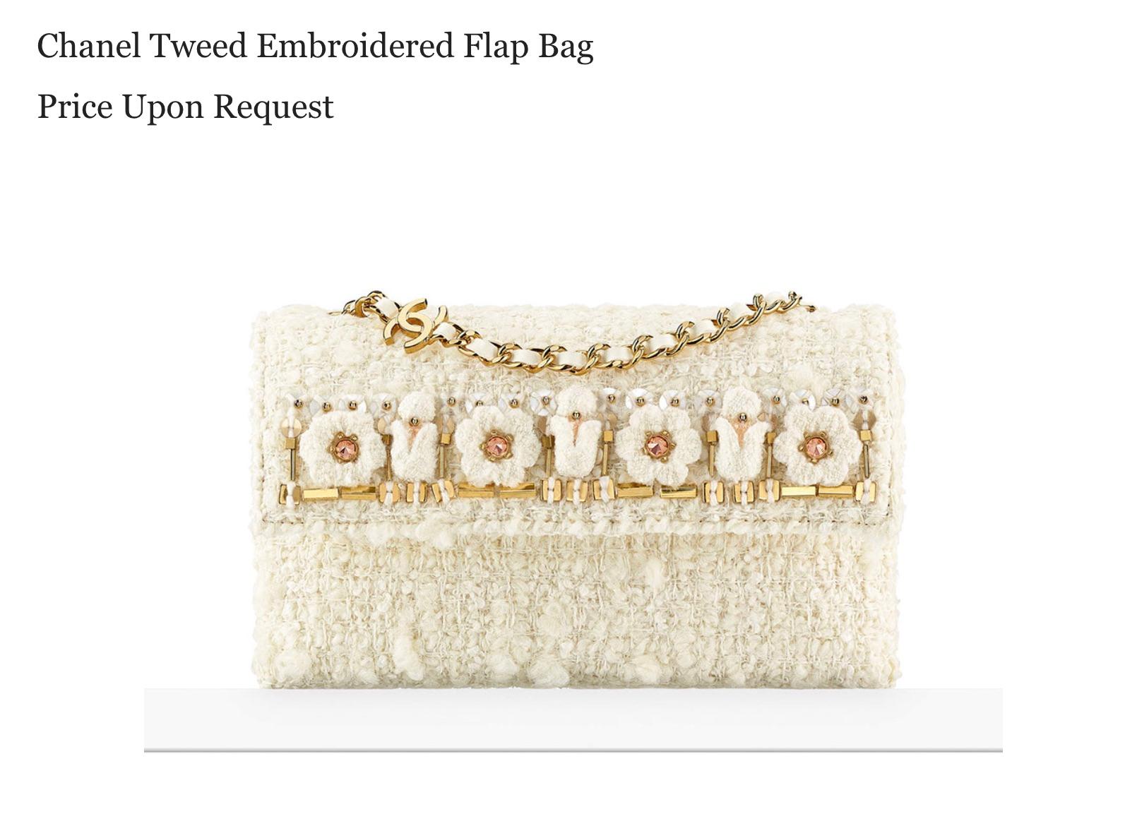 Chanel Pre-Fall 2017 Cosmopolite Ivory Tweed Flower Embellished Gold WOC Bag For Sale 16