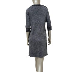 Chanel Pre-Fall 2017 Grey Wool Cashmere Shift Dress Sz.38