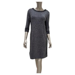 Chanel Pre-Fall 2017 Grey Wool Cashmere Shift Dress Sz.38