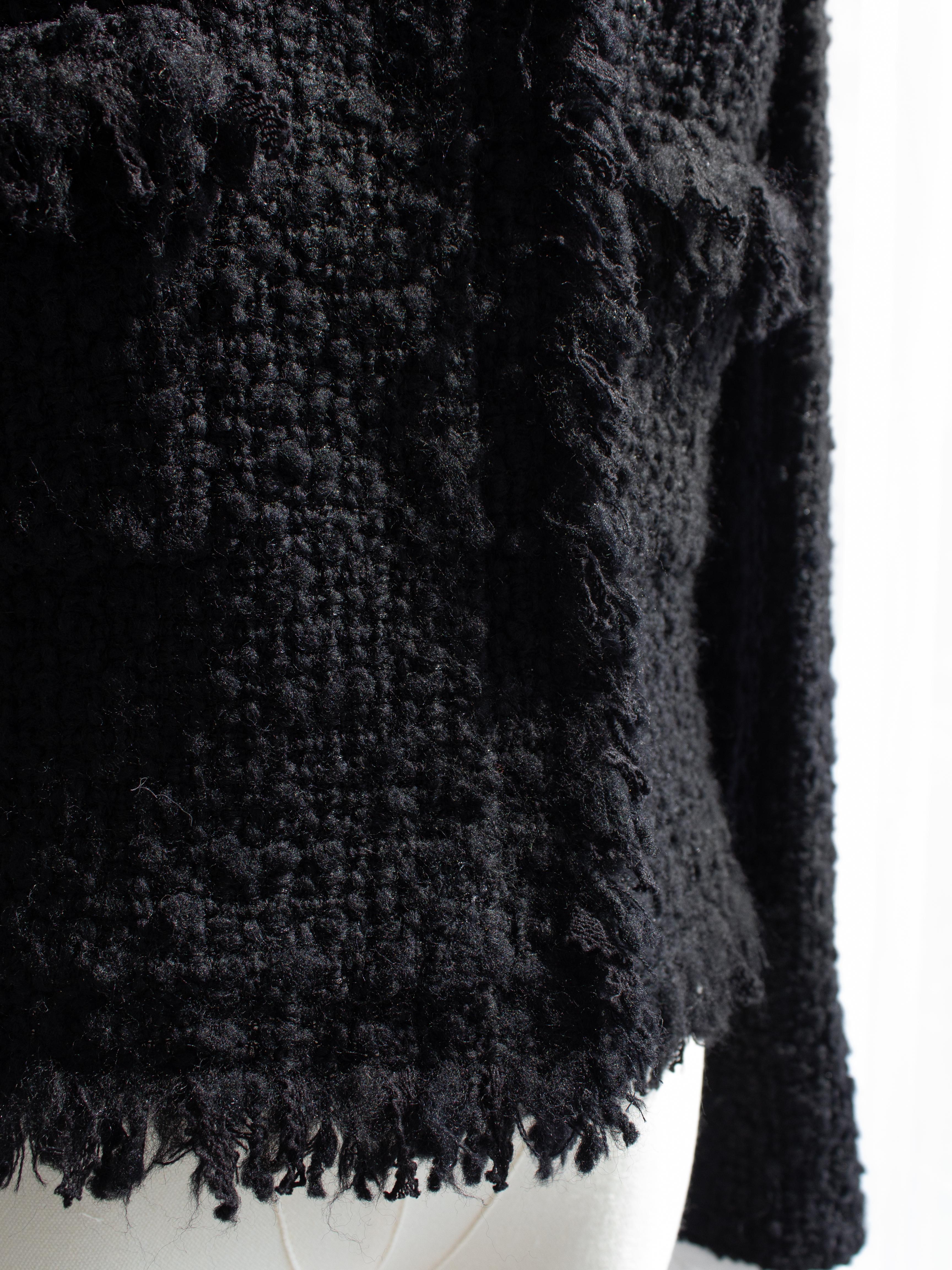 Chaqueta Chanel Pre-Fall 2017 Metiers D'Art Cosmopolite Blanco Negro Boucle 17A 2