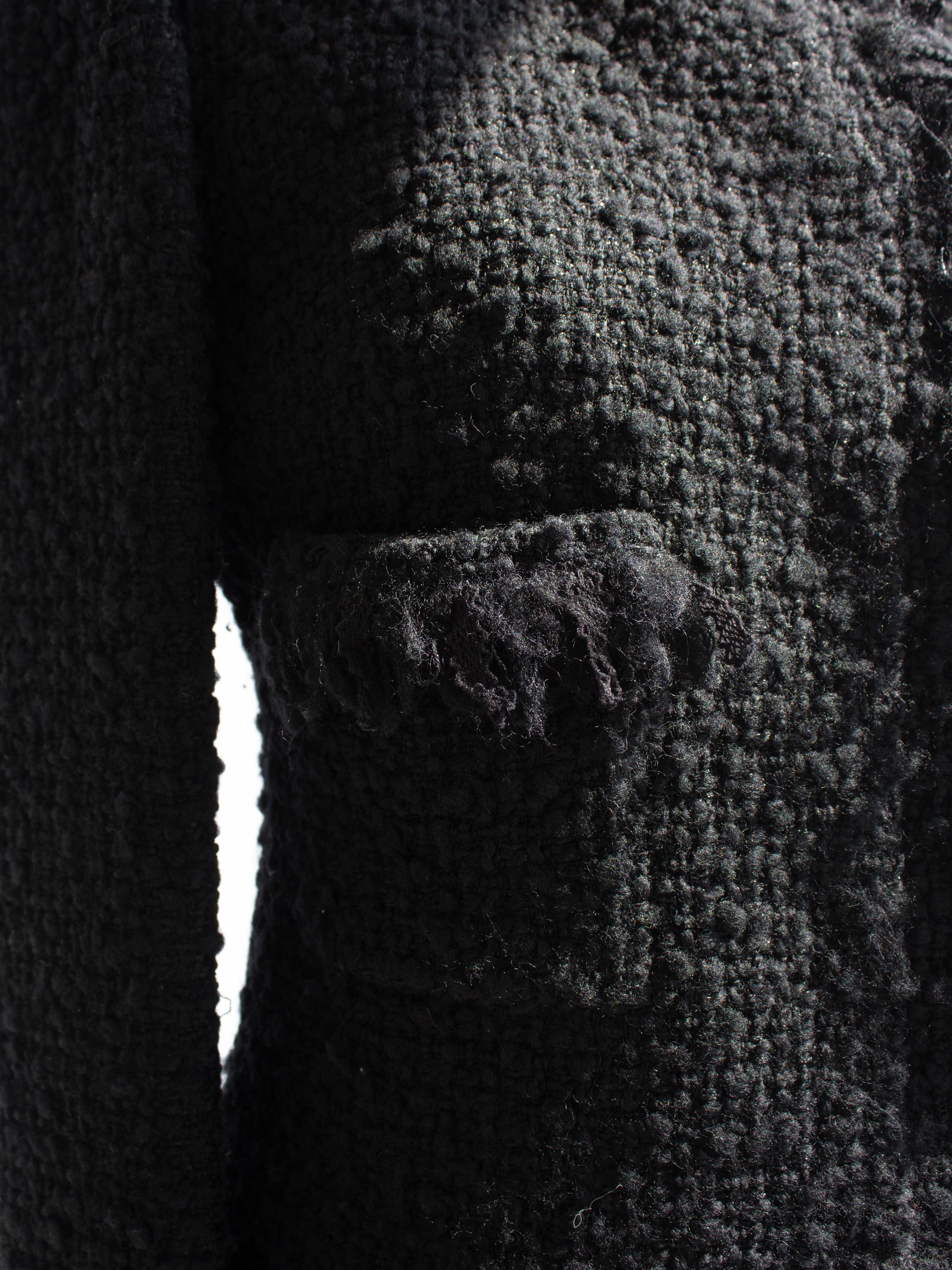 Chaqueta Chanel Pre-Fall 2017 Metiers D'Art Cosmopolite Blanco Negro Boucle 17A 3