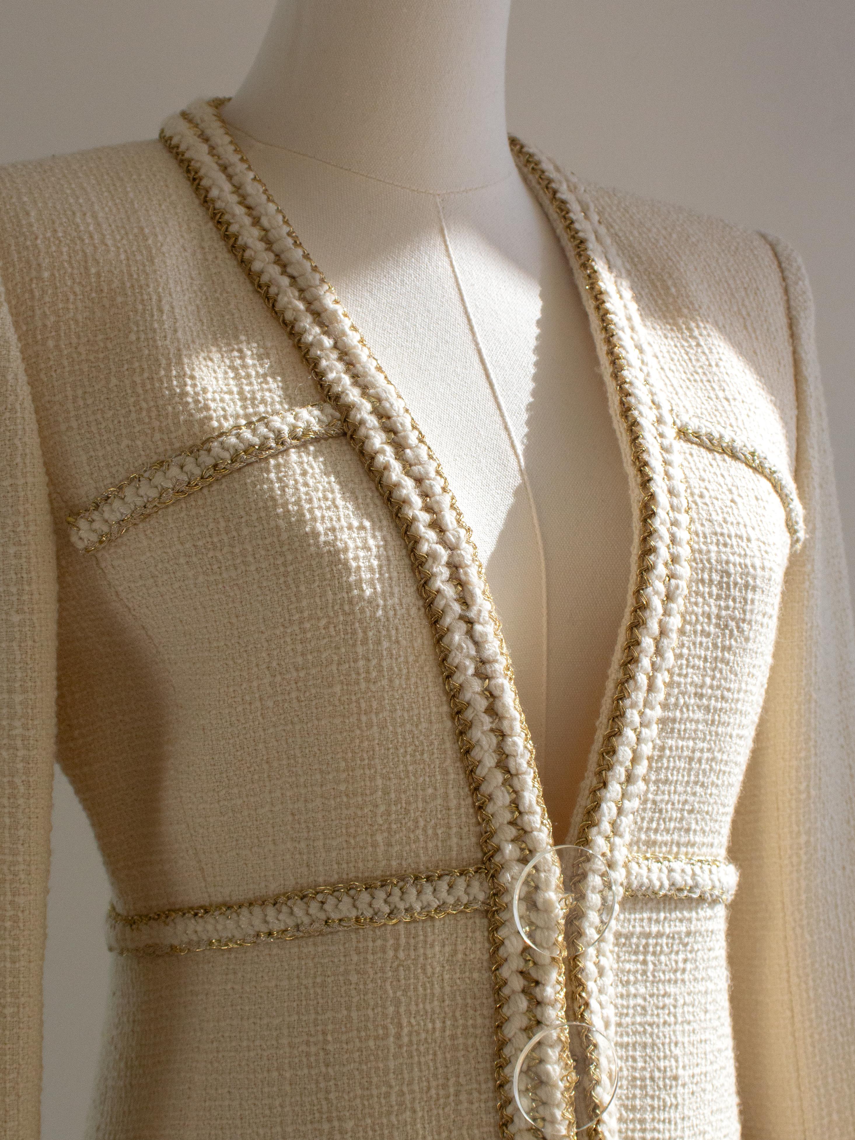 Chanel Pre-Fall 2017 Metiers D'Art Ritz 17A Ecru Cream Jacket Skirt Suit 4