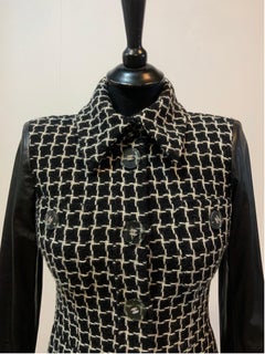 Chanel Pre Fall 2017 Jacke mit Ärmeln aus Wolle und Leder