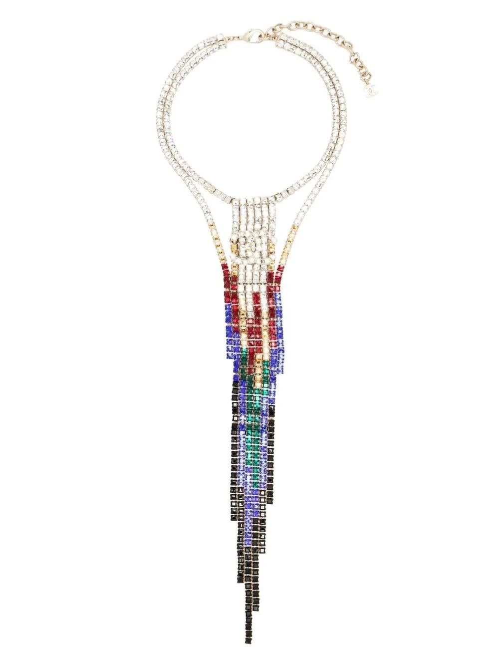 rainbow statement necklace