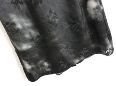 Chanel Pre Fall 2022 Grey CC Logo Devore Long Skirt