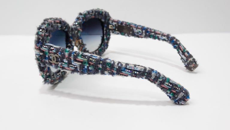 Chanel Pre-Fall Tweed Sunglasses For Sale 2