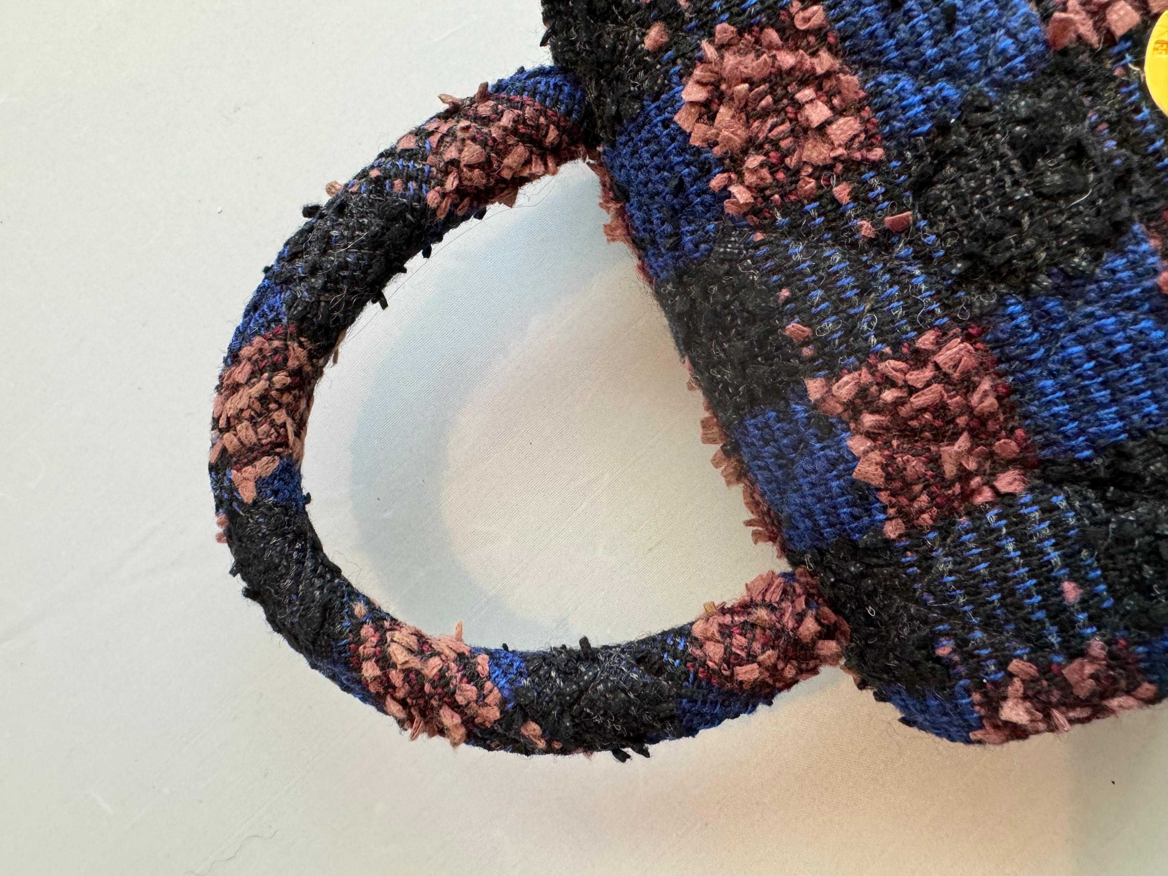 CHANEL Pre-Owned 1992 Micro Classic Flap Tweed Handbag In Excellent Condition In San Francisco, CA