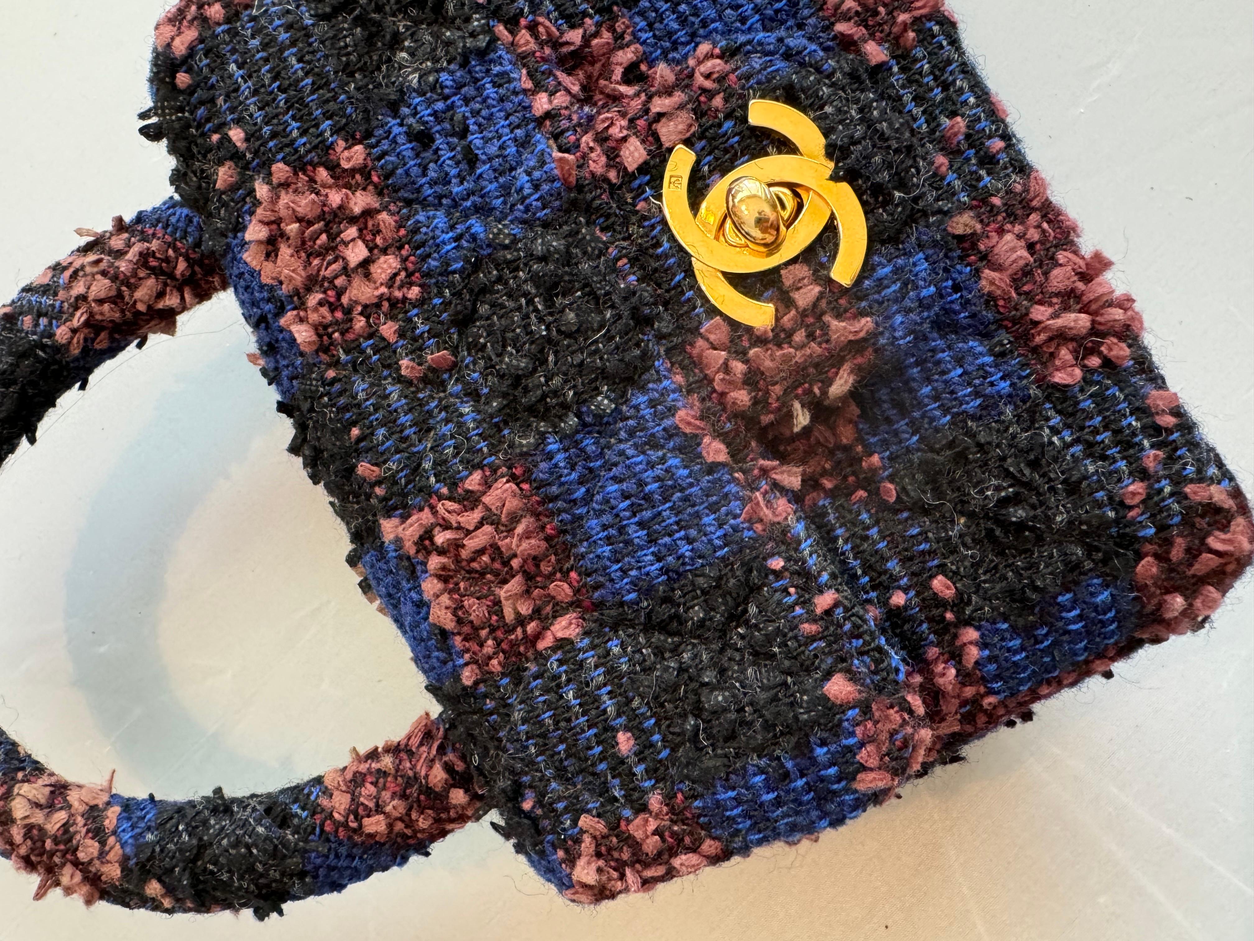 Women's or Men's CHANEL Pre-Owned 1992 Micro Classic Flap Tweed Handbag