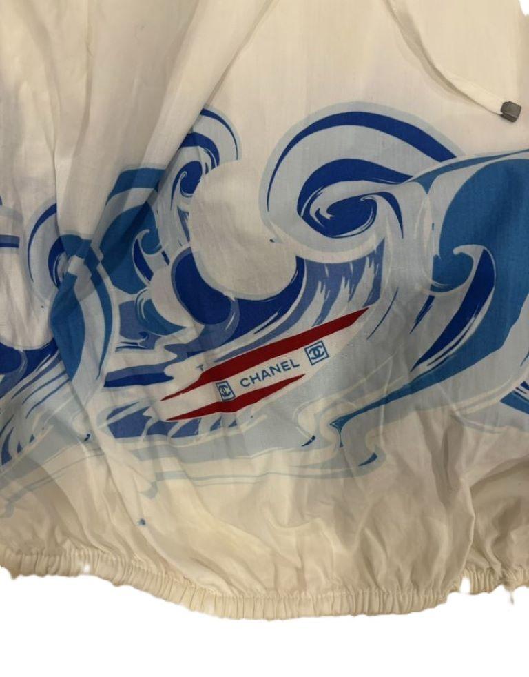 Gray Chanel Pre-Owned 2006 CC Sports Line cotton logo blouse For Sale