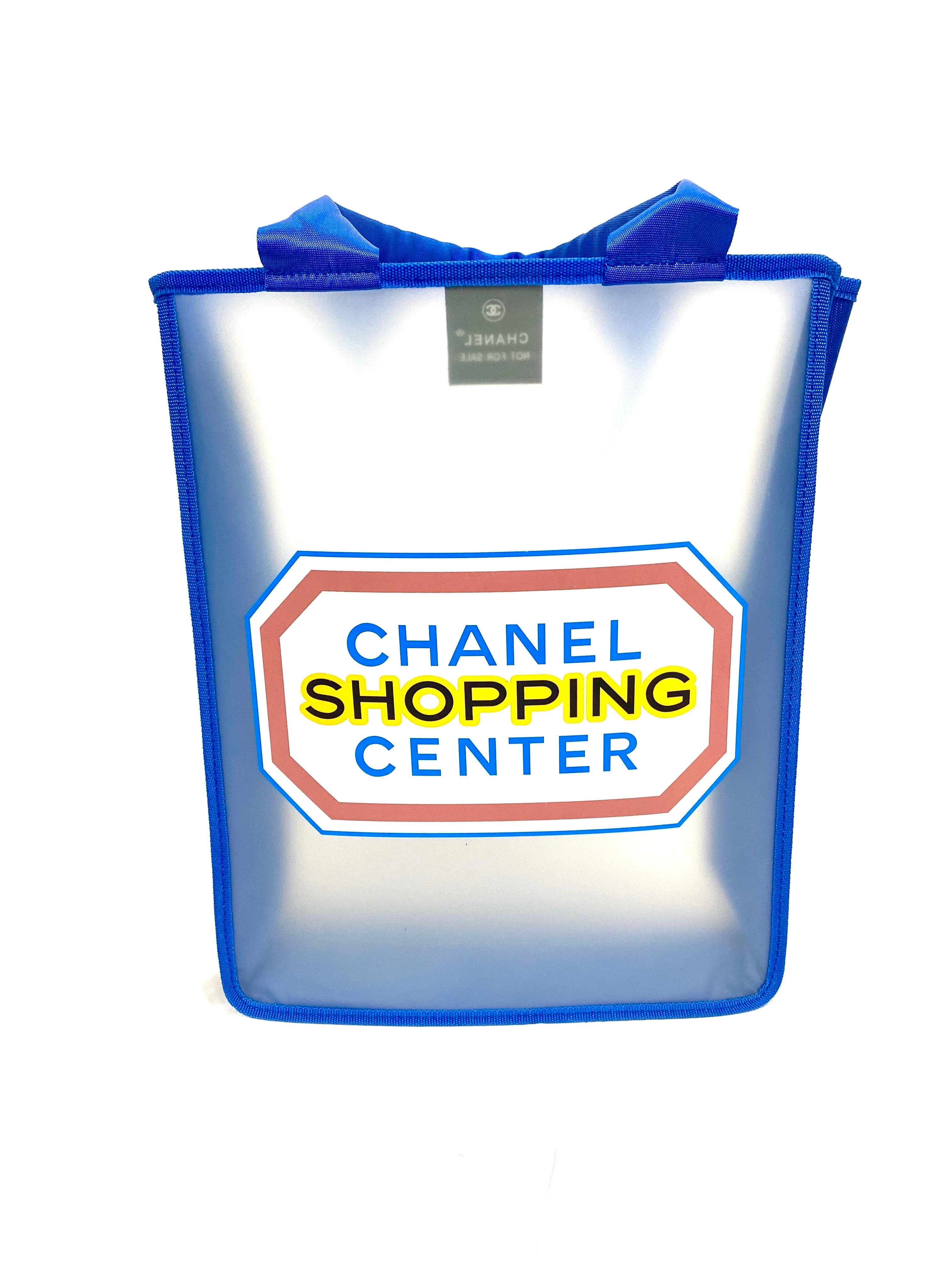 Chanel Pre-owned 2014 logo print transparent tote bag For Sale 2