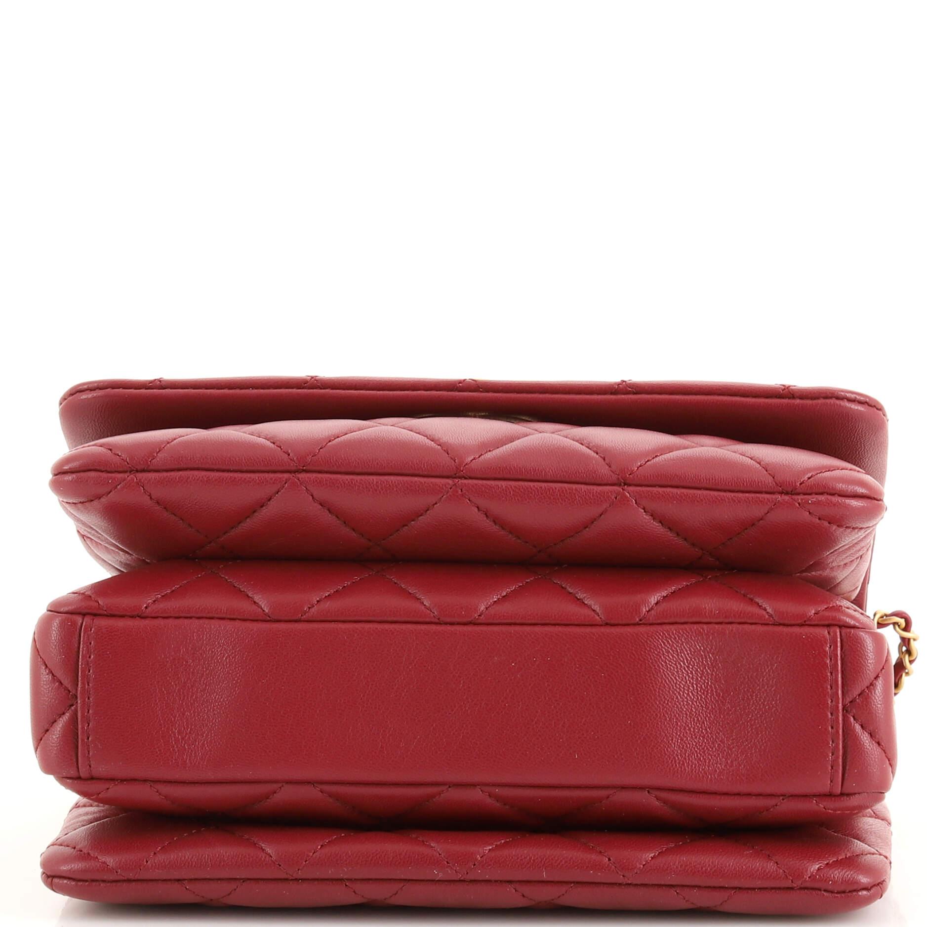 Women's or Men's Chanel Precious Buttons Chain Flap Bag Quilted Lambskin Mini