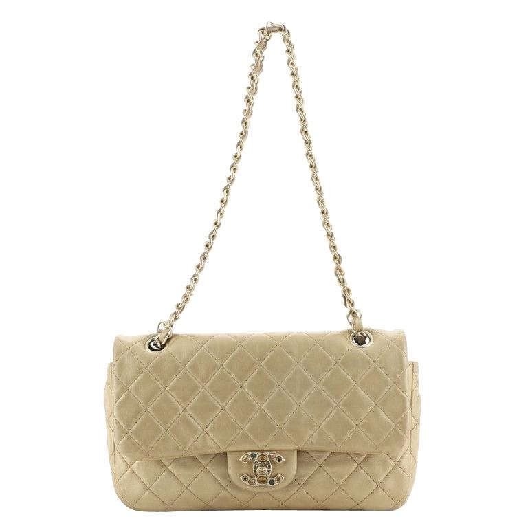 Chanel Precious Jewel Flap Bag Quilted Lambskin Large