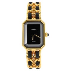 Chanel Premier Gold Vermeil and Black Lacquered Watch