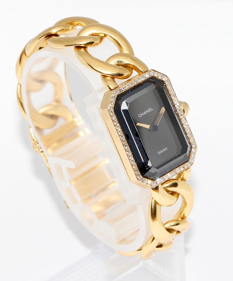 Chanel Première, 18 Karat Gold Solid Ladies Wristwatch with Diamonds For  Sale at 1stDibs