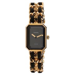 CHANEL 1987 Vintage Premiere Watch Medium Black and 24K Gold Plated Ha –  AYAINLOVE CURATED LUXURIES