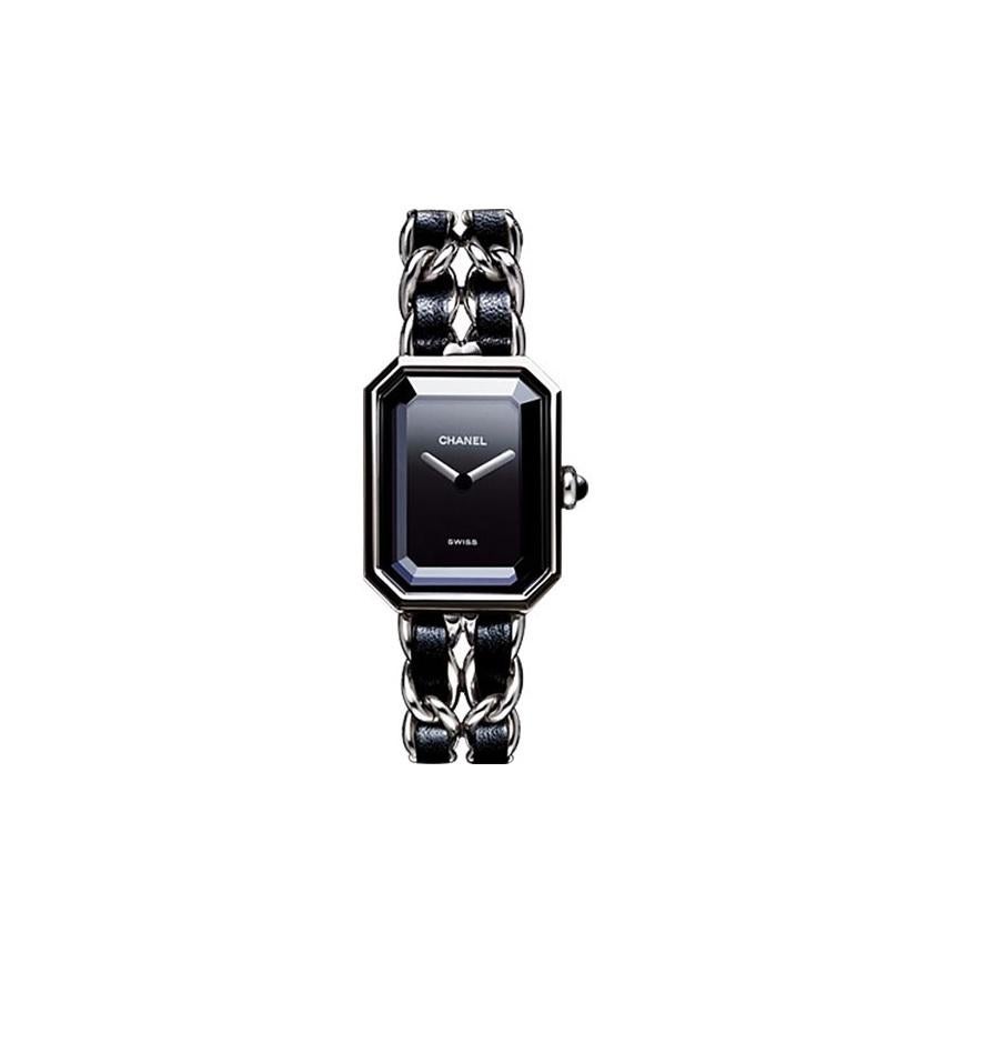 Chanel Premiere Damenuhr mit schwarzem Zifferblatt H0451 im Angebot 2