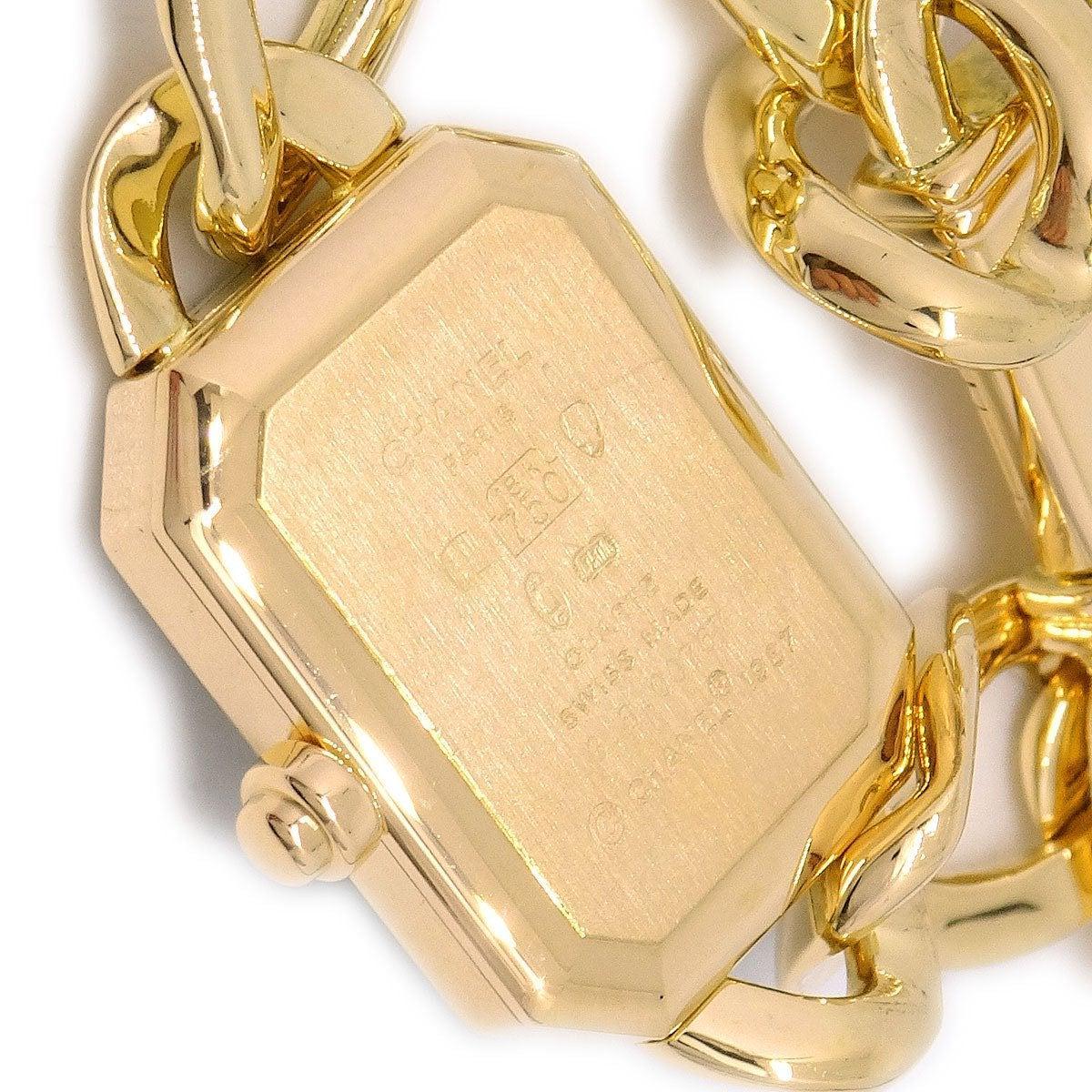 CHANEL Premiere Chain Link 18K Gold Evening Women's Wrist Watch In Good Condition For Sale In Chicago, IL