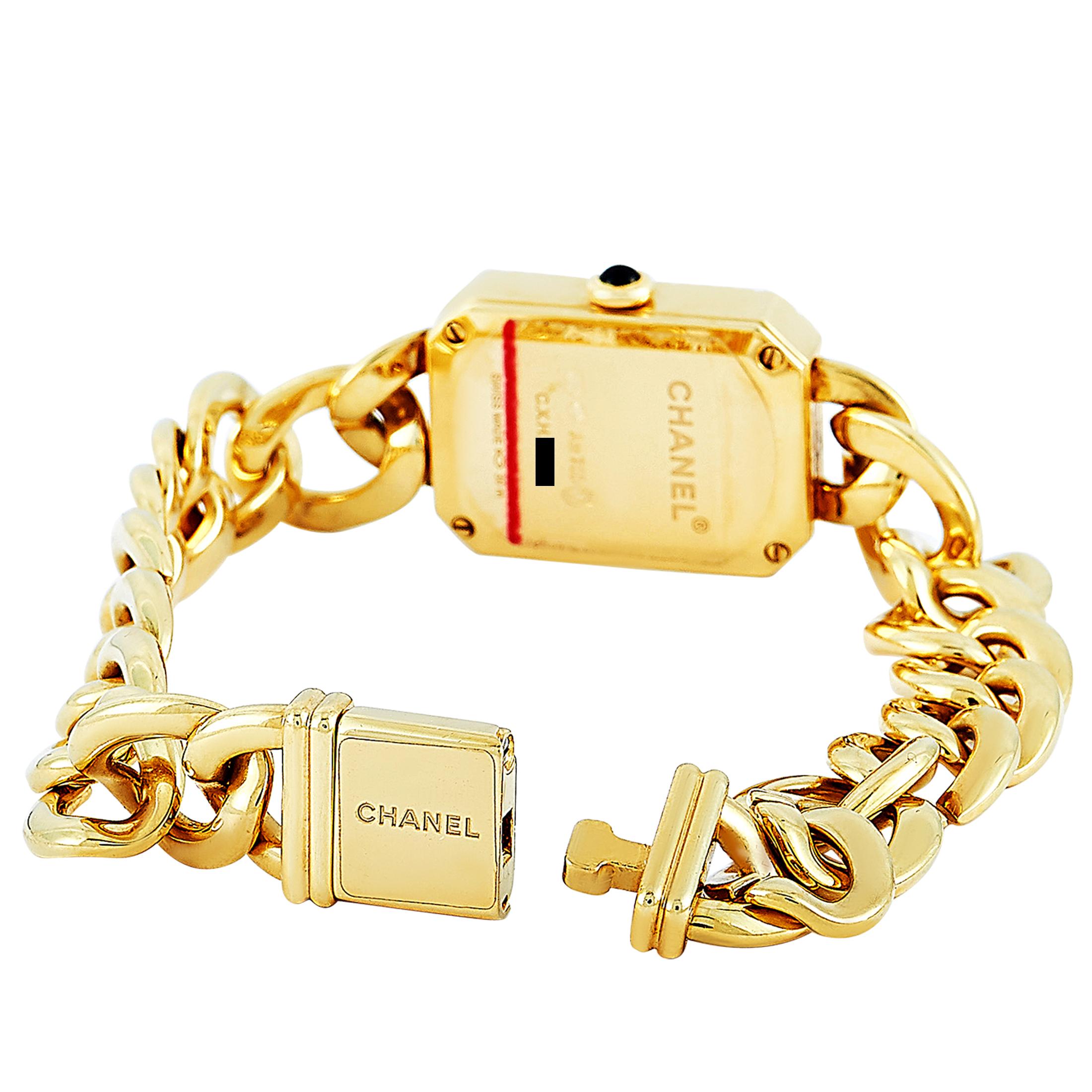 chanel watch gold