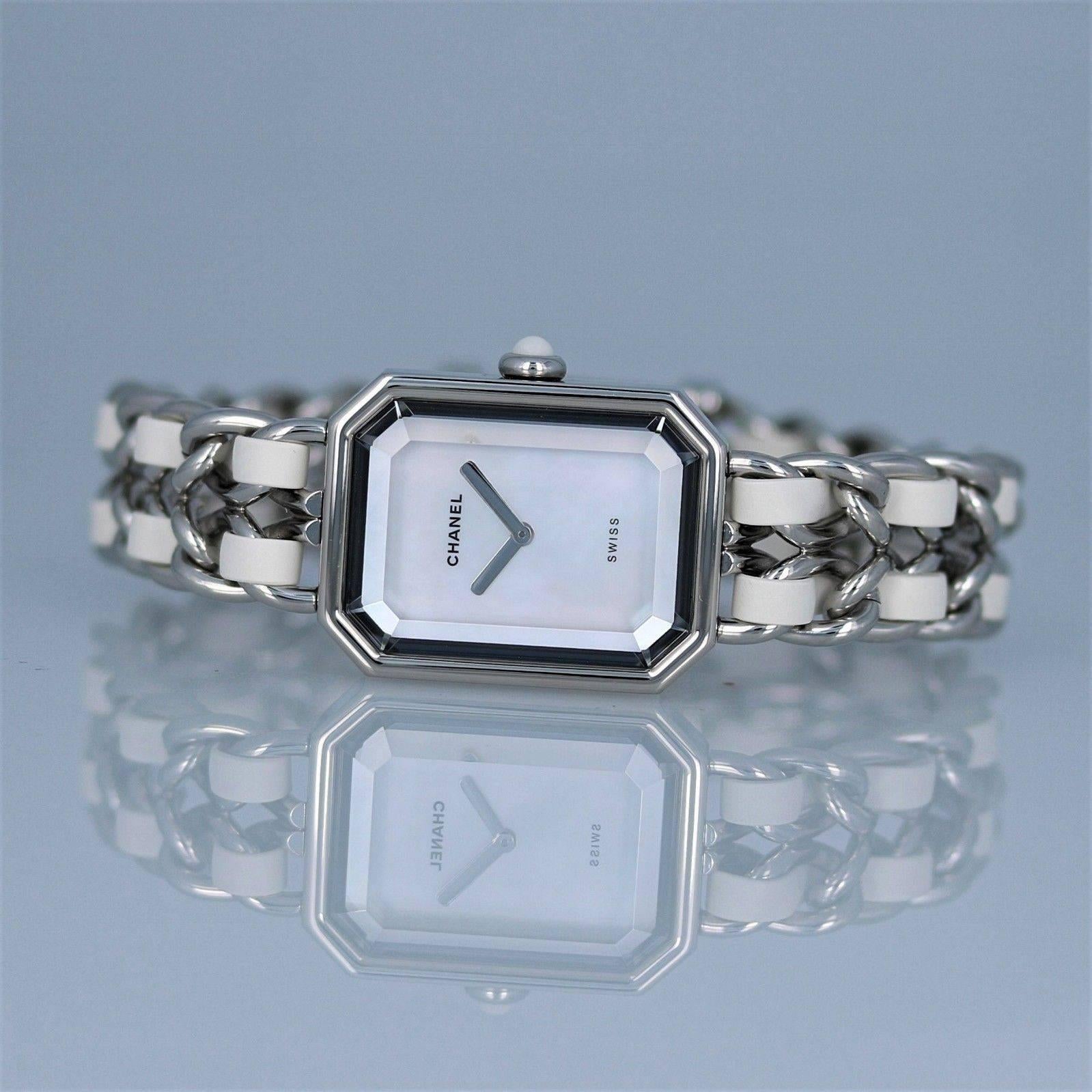Women's or Men's Chanel Ladies Stainless Steel Premiere Mother-of-Pearl Dial Quartz Wristwatch