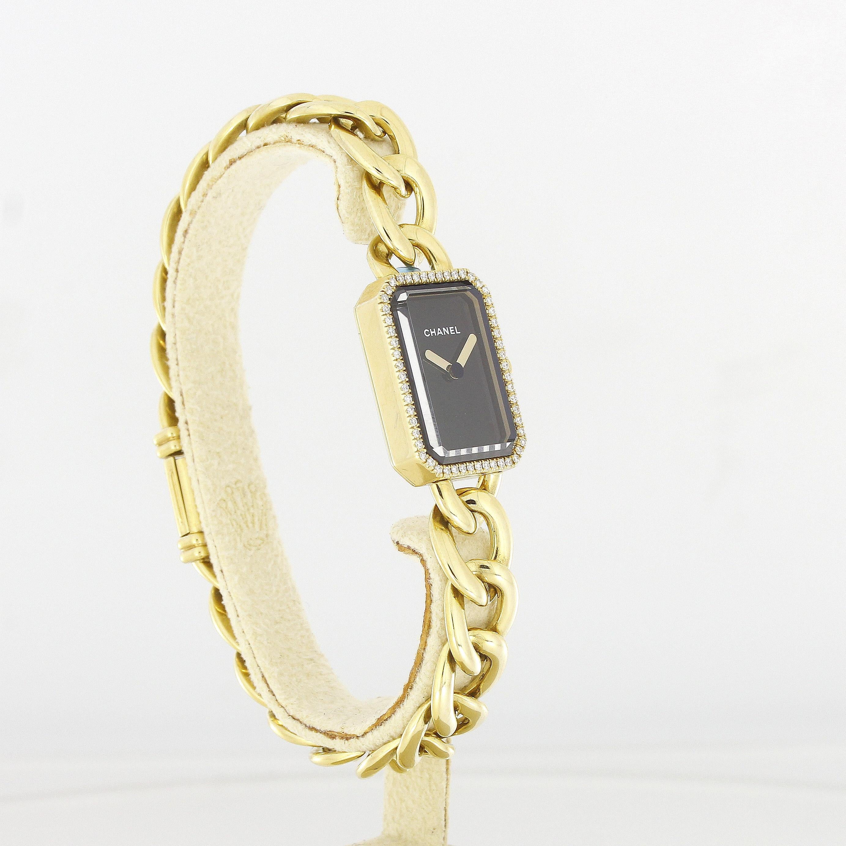 Chanel Première Damen-Armbanduhr H3258 Gelbgold Diamanten im Angebot 3