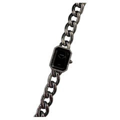 CHANEL Première Rock – Diamond-Set Bezel Watch with Silver Chain Bracelet