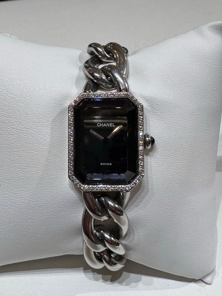 ChaneI Vintage Womens Watch Black and Silver-Tone Chanel Premiere Watch in Silver Tone Steel Hardware and  main image 4