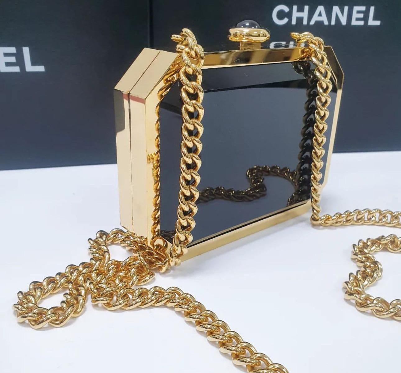 Chanel Premiere Watch Minaudiere Plexiglass Clutch Bag 1