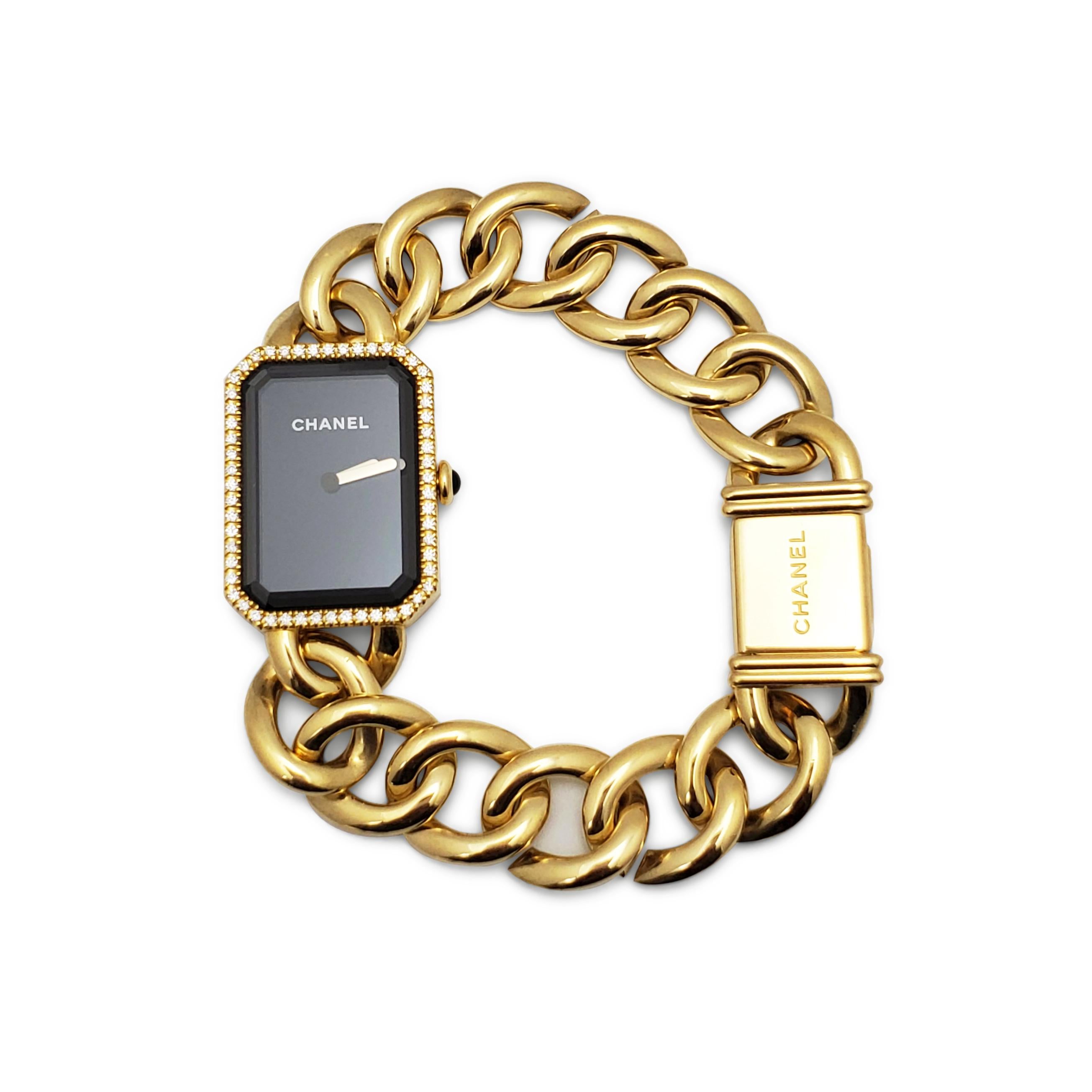 Chanel Première Yellow Gold Diamond Watch In Excellent Condition In New York, NY