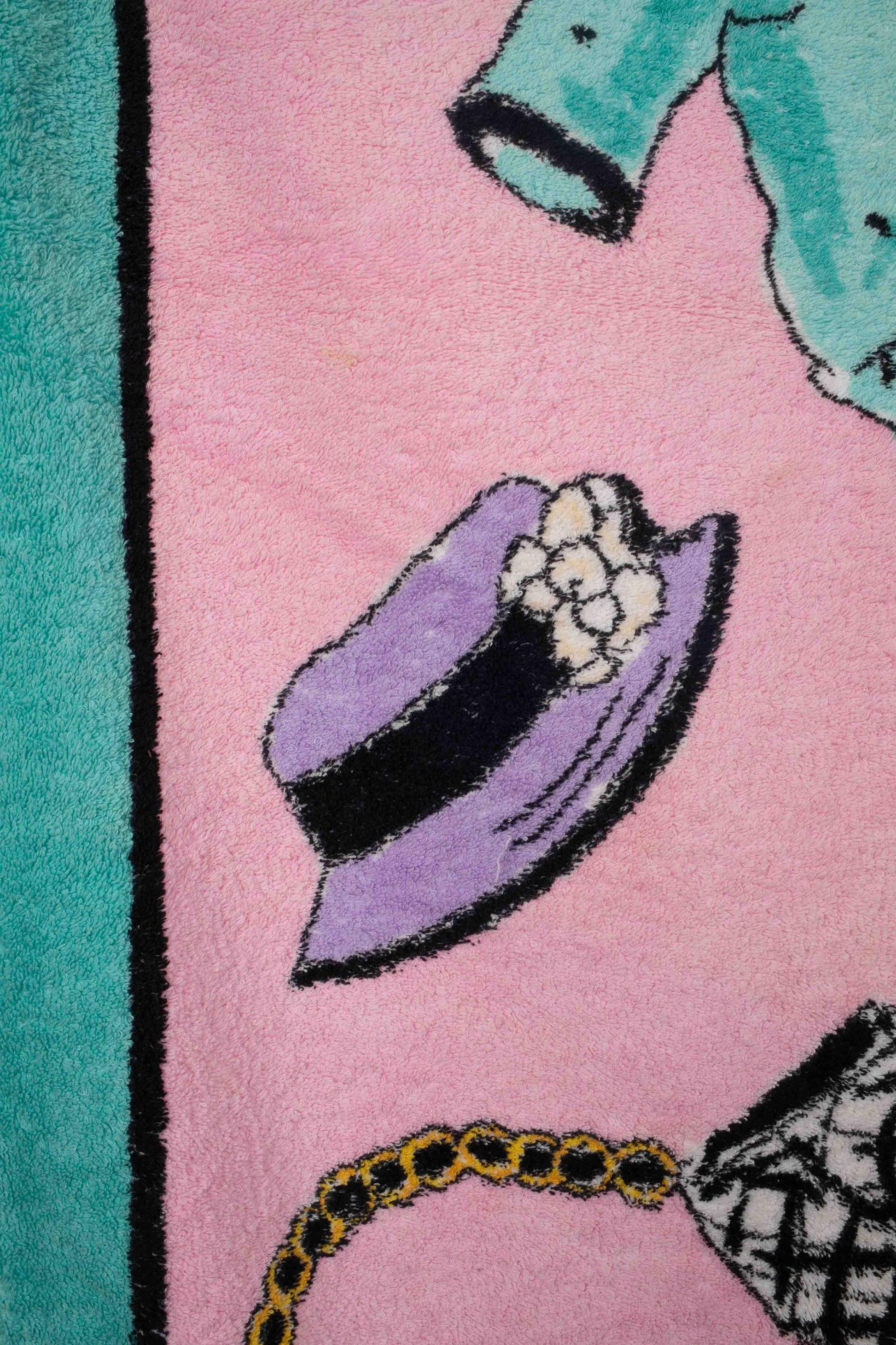 Chanel Pretty vintage Beach Towel In Excellent Condition In SAINT-OUEN-SUR-SEINE, FR