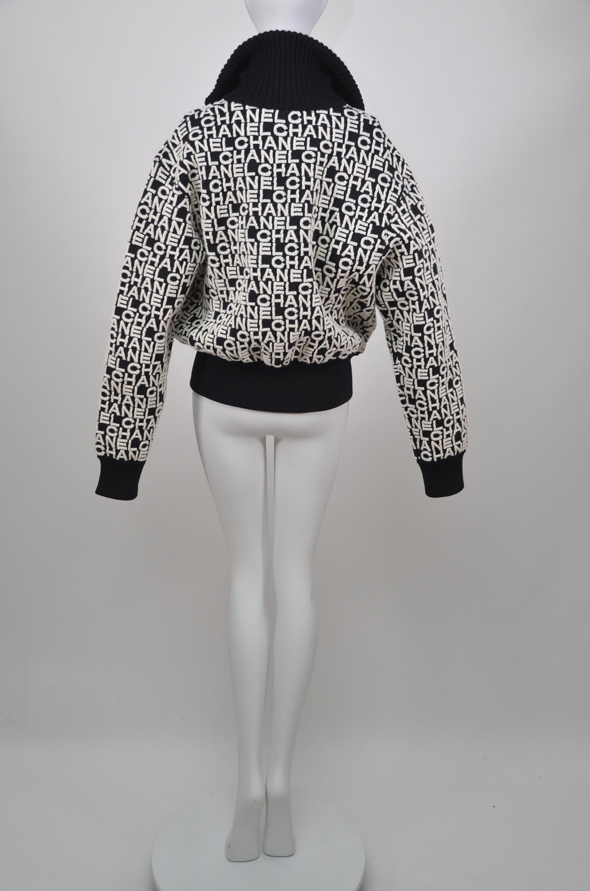 CHANEL Druck 2019 Wolle Jacke SZ 38 Damen