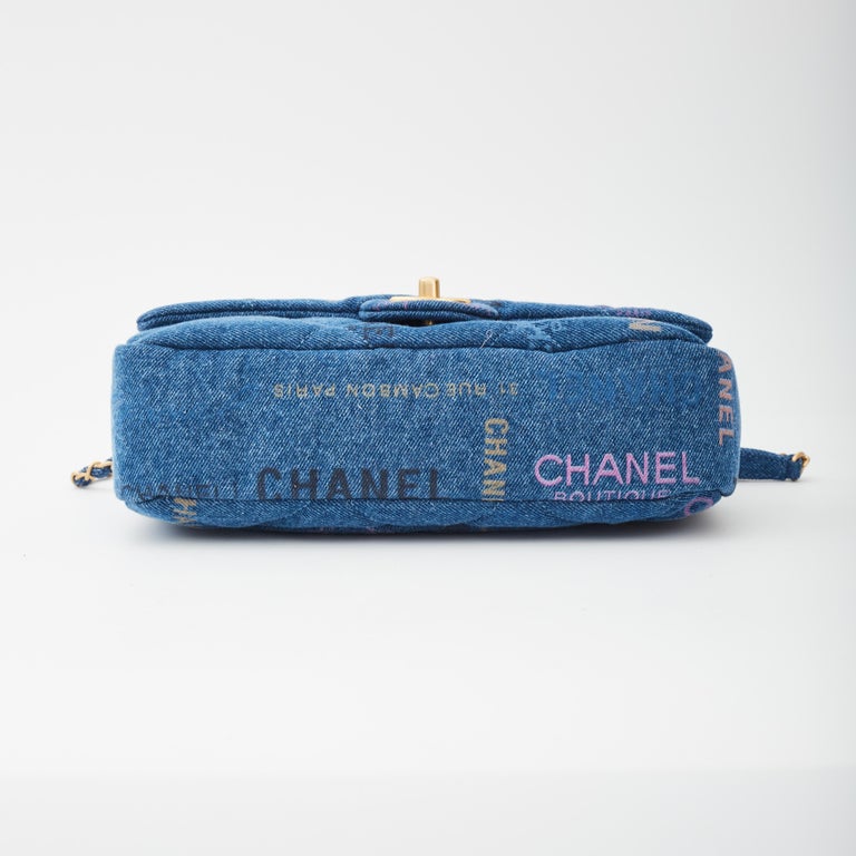 Chanel Printed CC Blue Denim Large Graffiti Flap Bag (2022) at 1stDibs  chanel  denim bag 2022, chanel denim flap bag 2022, chanel jeans bag 2022