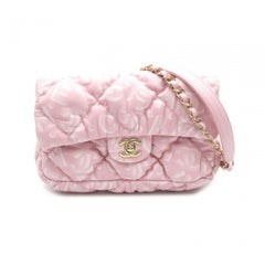 Chanel Printed Lambskin Quilted Pink Coco Flap Bag Small