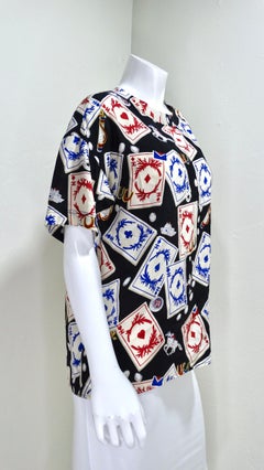 Chanel Printed Playing Cards 1980's T-Shirt