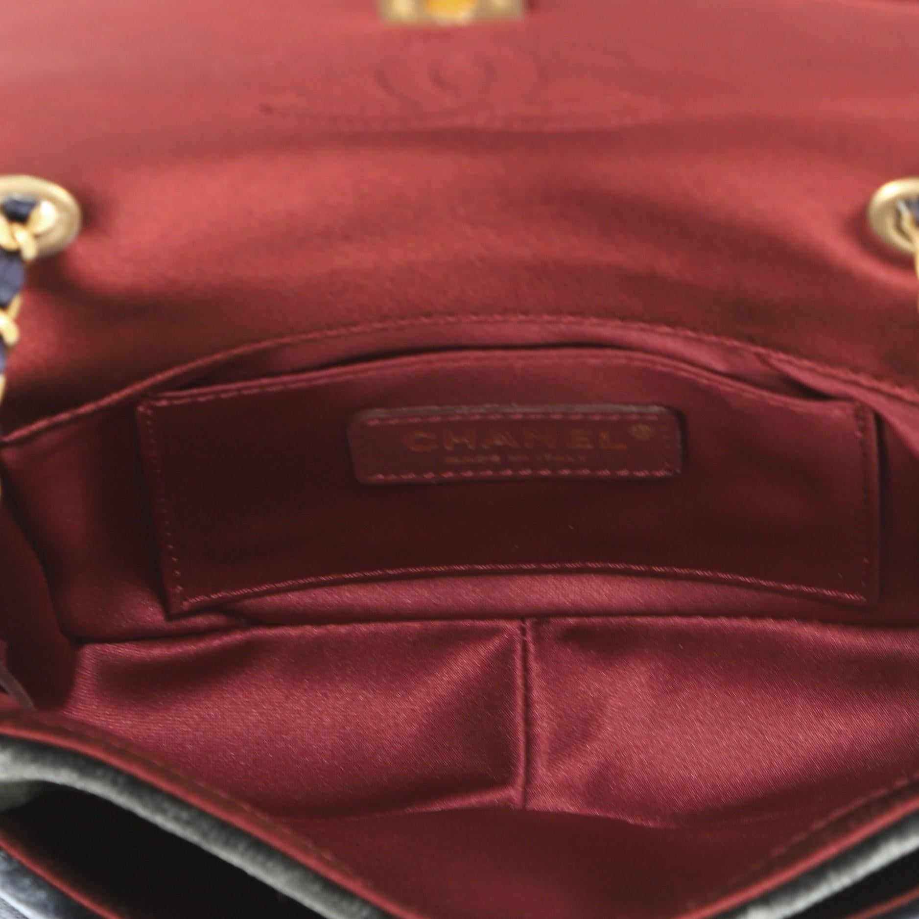 Chanel Private Affair Camellia Flap Bag Quilted Velvet Small In Good Condition In NY, NY