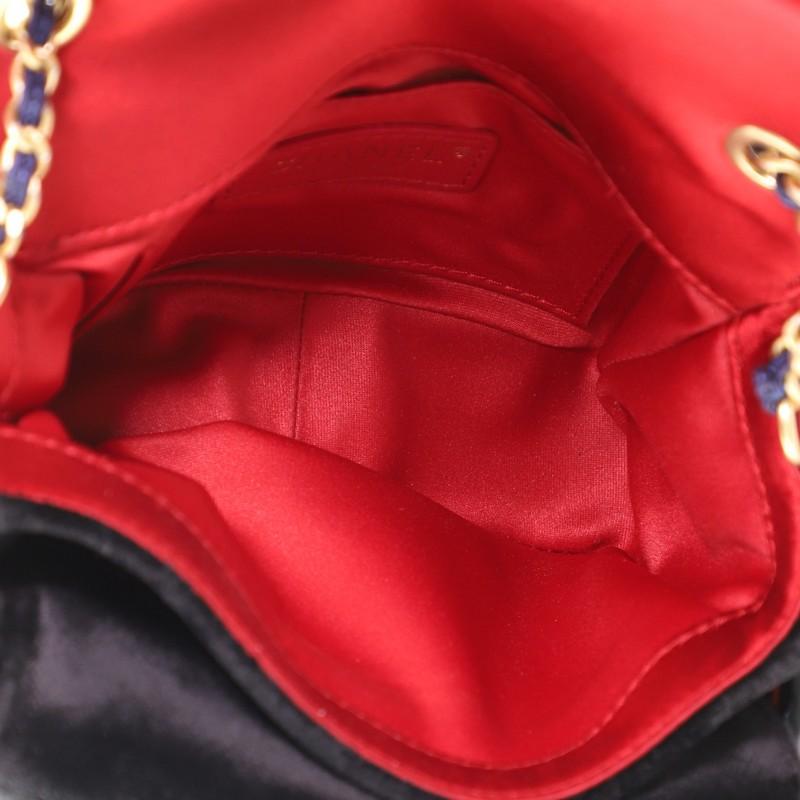 Red Chanel Private Affair Camellia Flap Bag Quilted Velvet Small