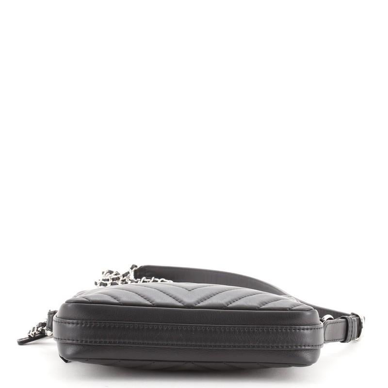 Black Chanel Promenade Camera Bag Chevron Lambskin Small