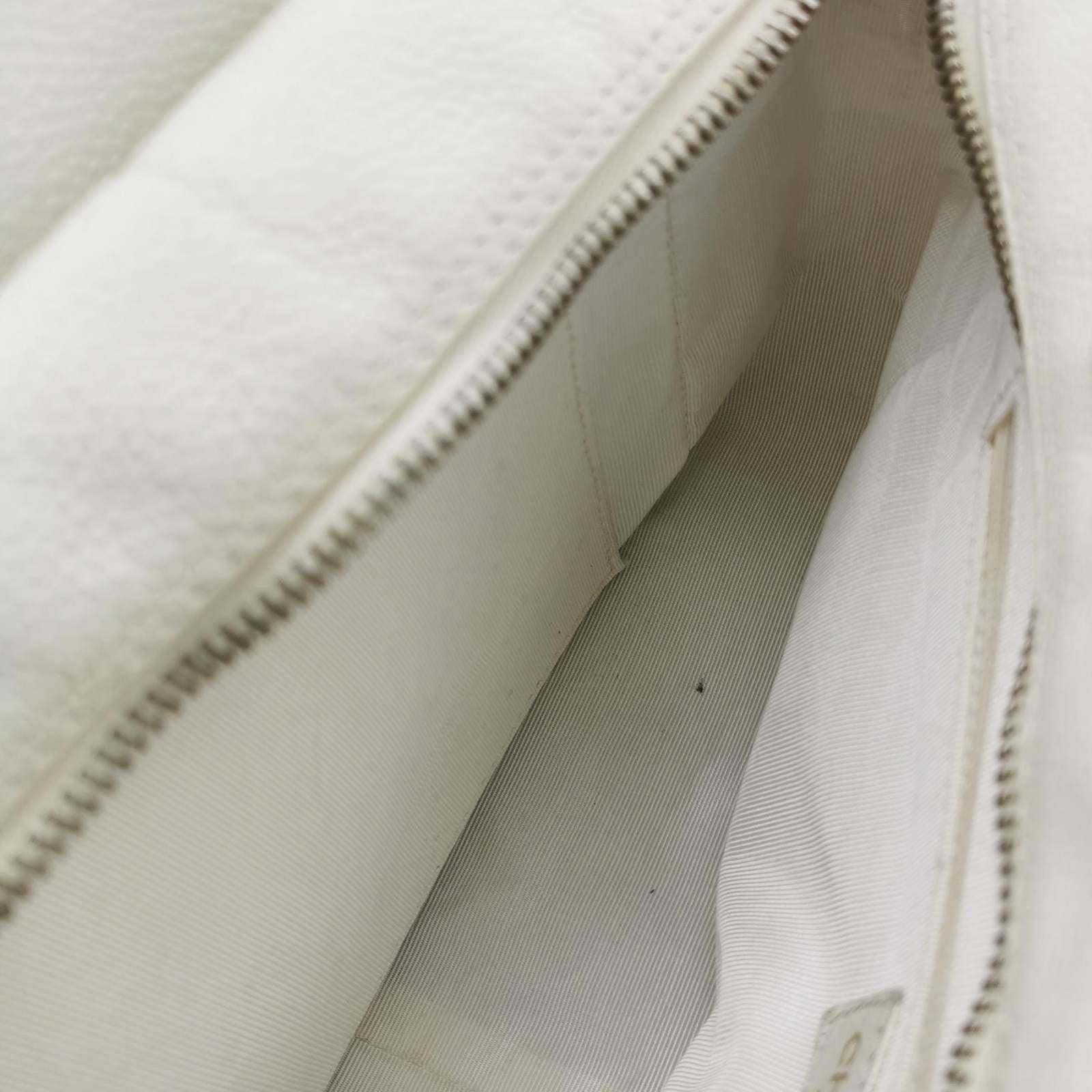 Chanel PST Petite Shopping Tote 2002 White Caviar Leather Chain Bag 12