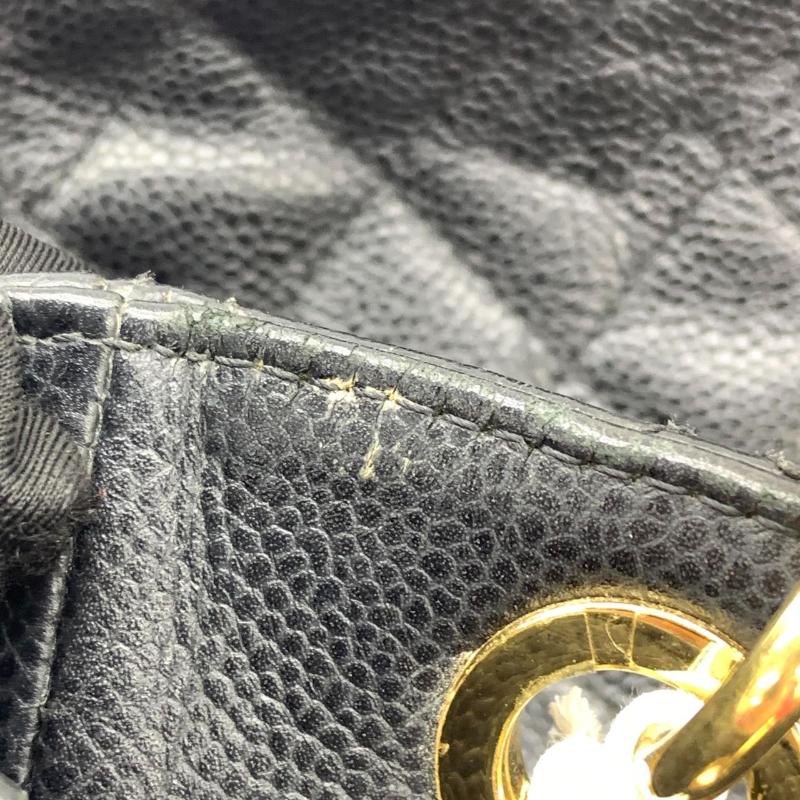 Chanel PST Petite Shopping Tote Black Caviar Leather Gold Hardware 2012 For Sale 6