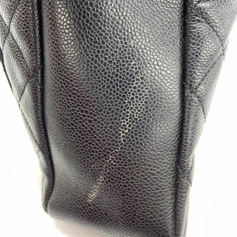 Chanel PST Petite Shopping Tote Black Caviar Leather Gold Hardware 2012 For Sale 4
