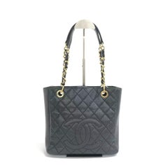 Chanel PST Petite Shopping Tote Nero Caviale Pelle Hardware Oro 2012