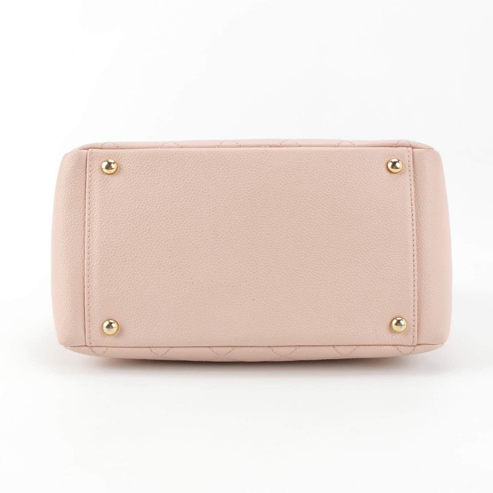 Chanel PST Petite Shopping Tote Pale Pink Caviar Leather Chain Bag 1