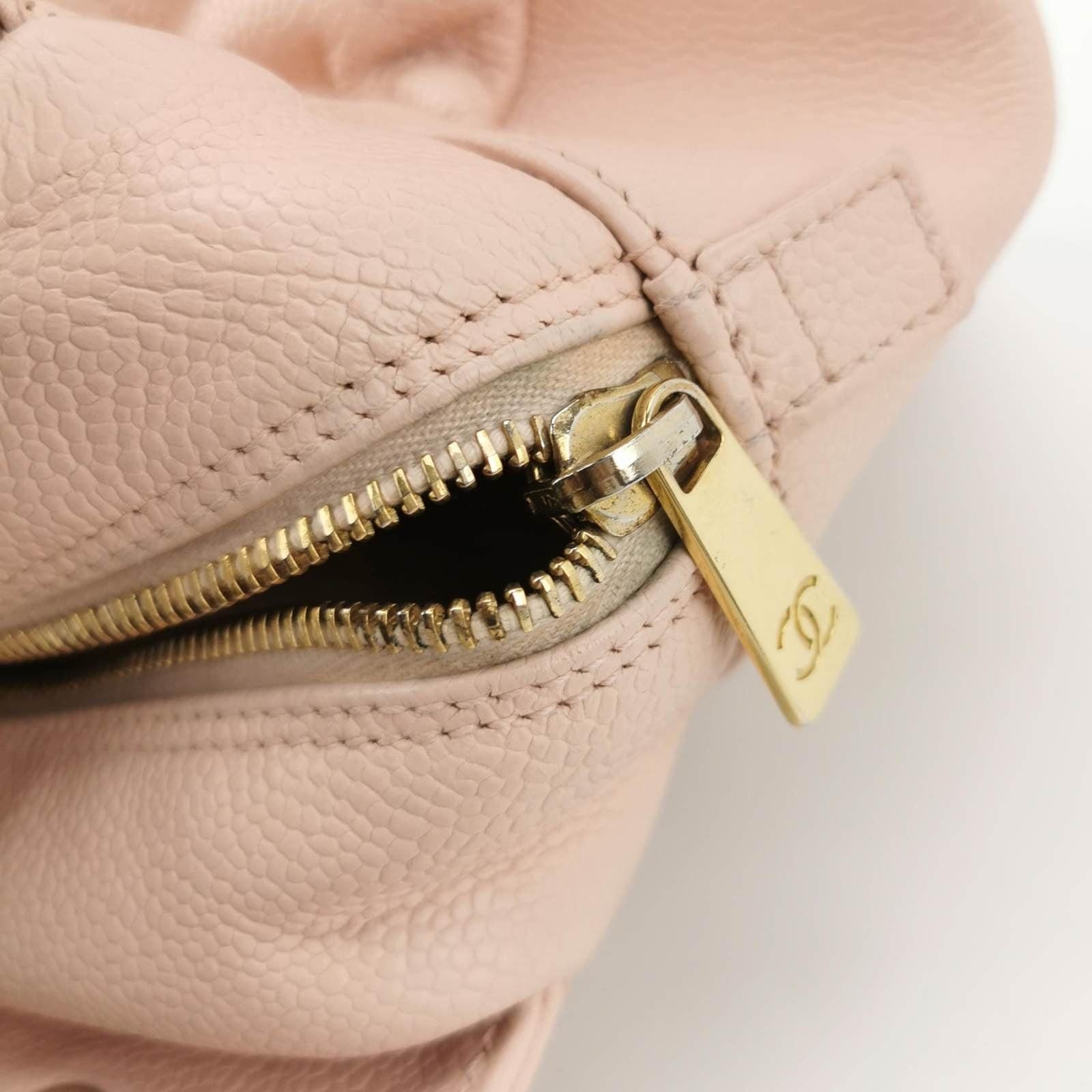 Chanel PST Petite Shopping Tote Pale Pink Caviar Leather Chain Bag 5