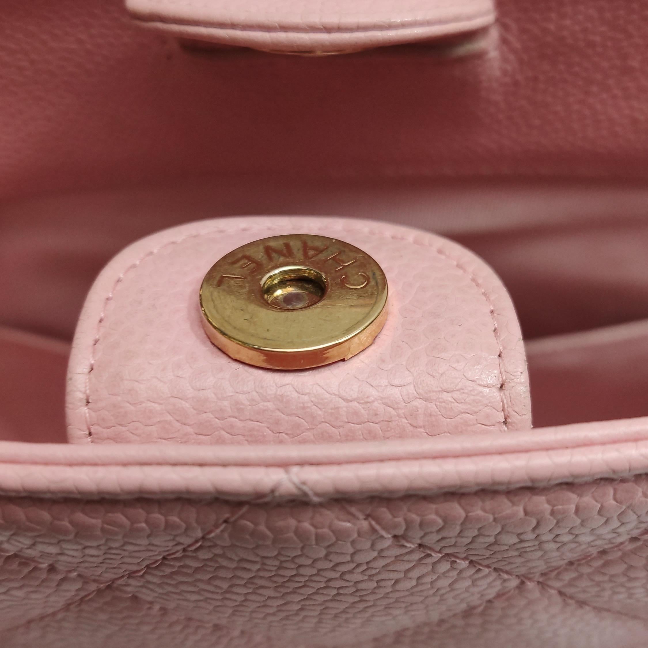 Chanel PST Petite Shopping Tote Pink Caviar Leather Gold Hardware, 2004-2005 en vente 8