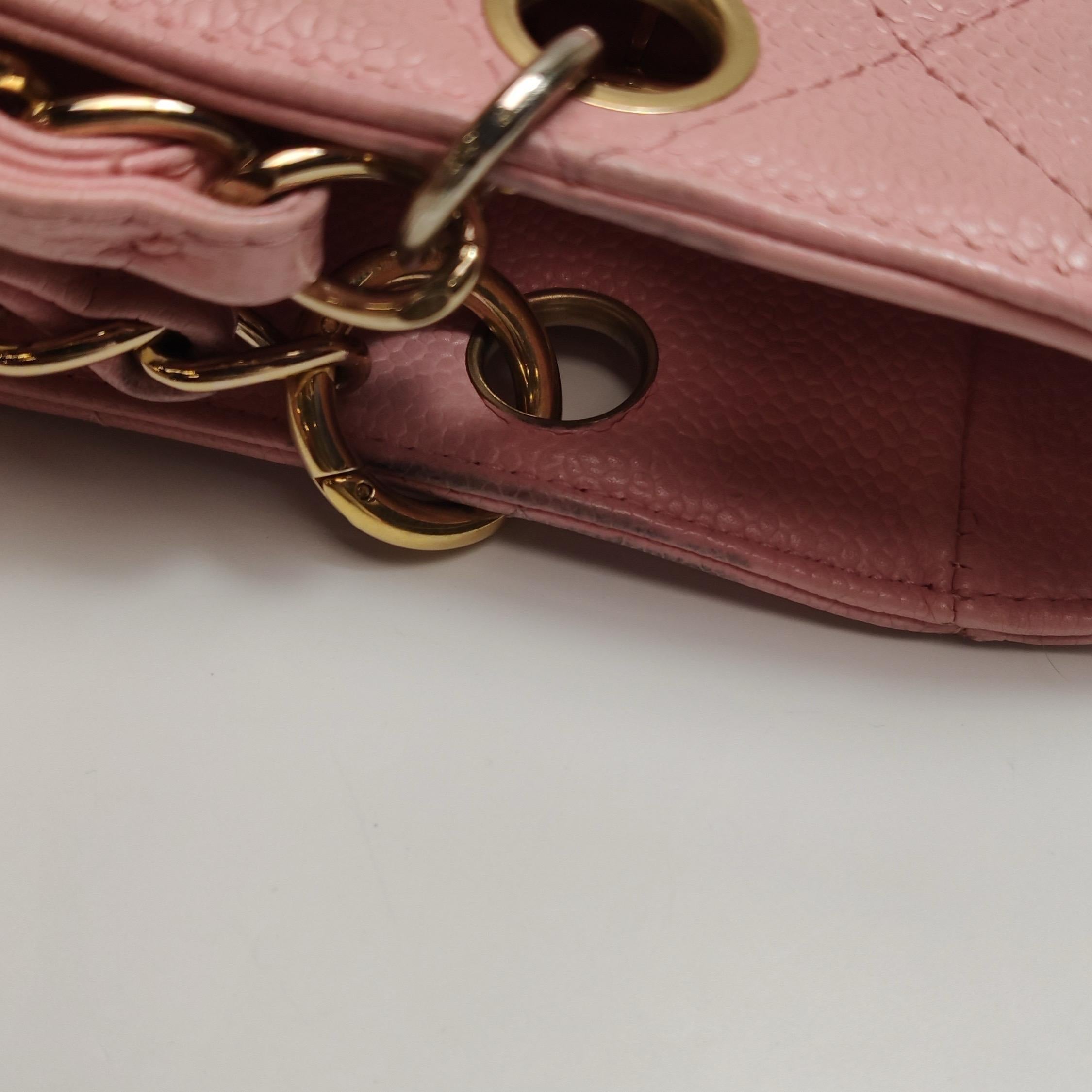 Chanel PST Petite Shopping Tote Pink Caviar Leather Gold Hardware, 2004-2005 en vente 9