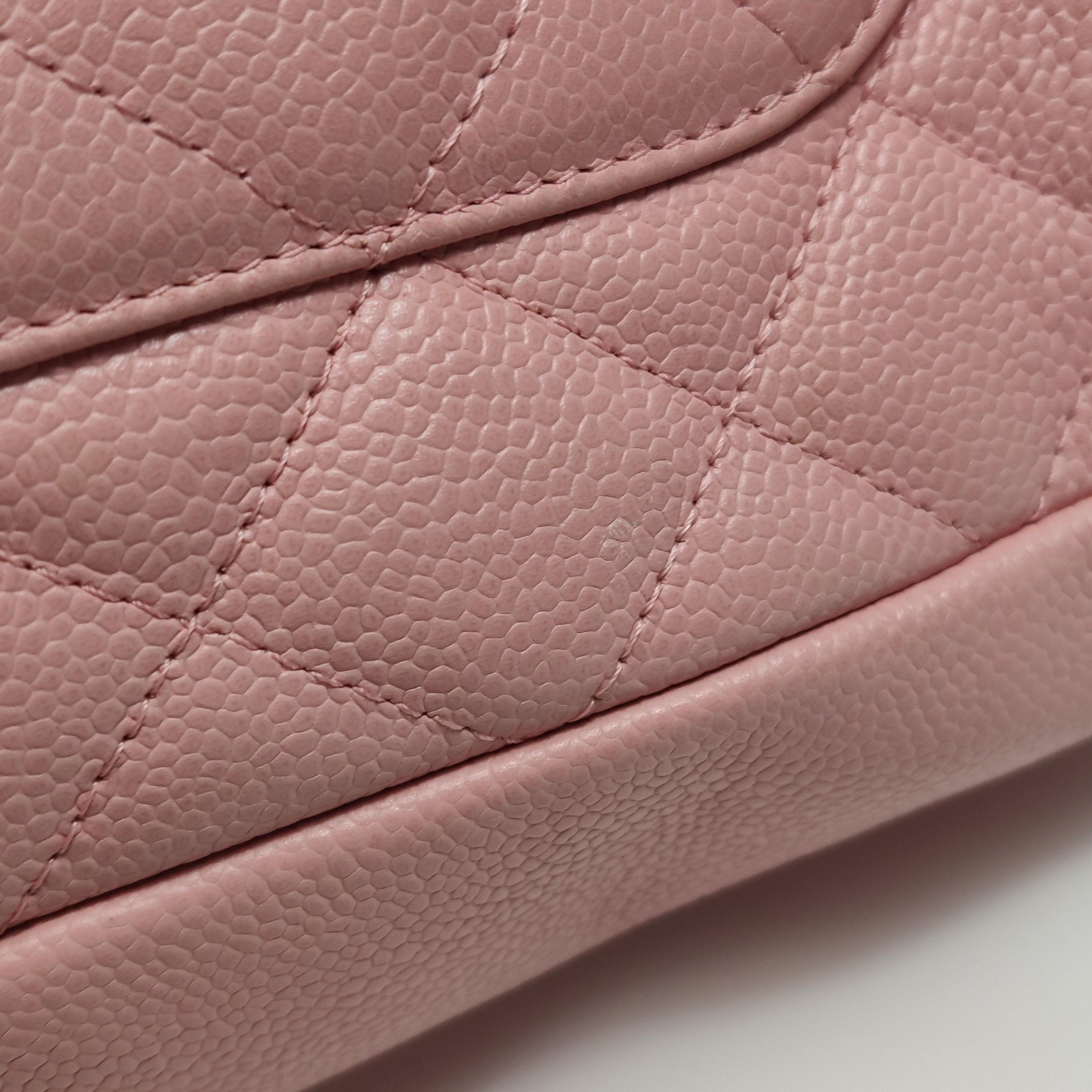 Chanel PST Petite Shopping Tote Pink Caviar Leather Gold Hardware, 2004-2005 en vente 11